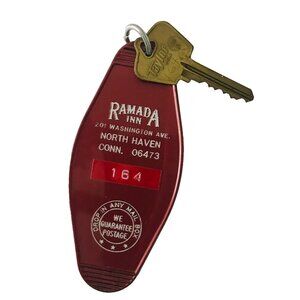 Vintage North Haven CT Ramada Inn Hotel Key & Fob #164